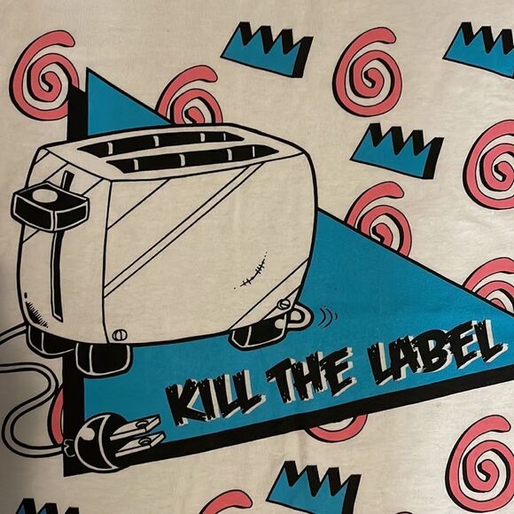 Kill the Label Toaster White Medium short SLEEVE TEE shirt - Picture 2 of 4